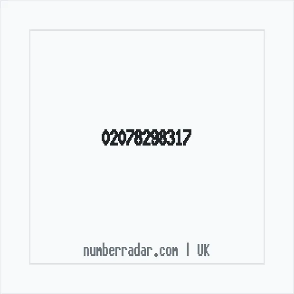 Reverse number check for +44 20 7829 8317 — who called me?