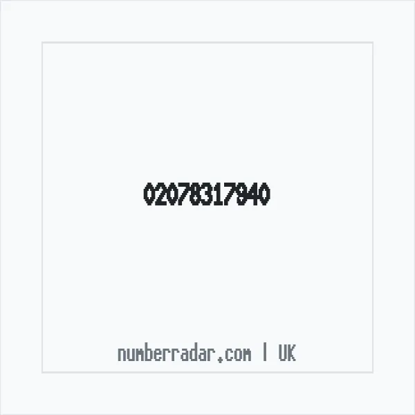 Reverse number check for +44 20 7831 7940 — who called me?