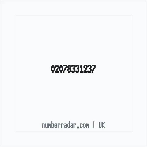 Reverse number check for +44 20 7833 1237 — who called me?