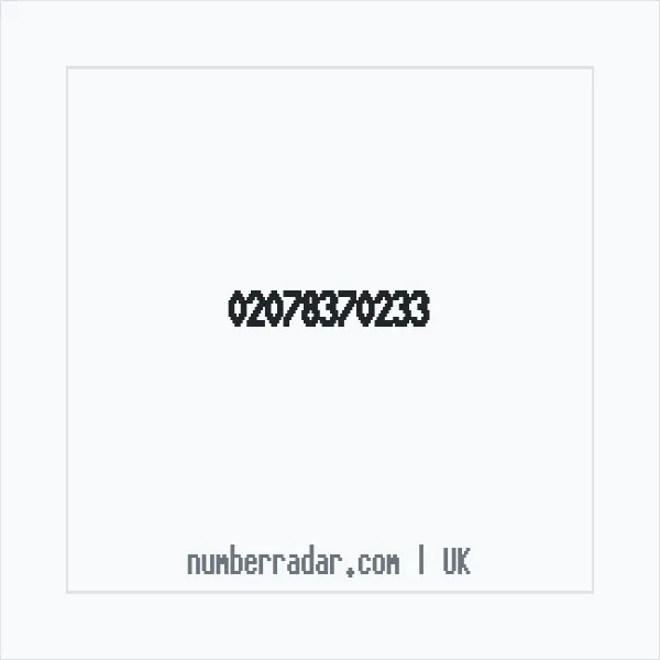 Reverse number check for +44 20 7837 0233 — who called me?
