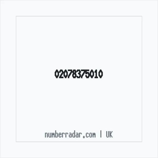 Reverse number check for +44 20 7837 5010 — who called me?