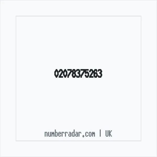 Reverse number check for +44 20 7837 5263 — who called me?