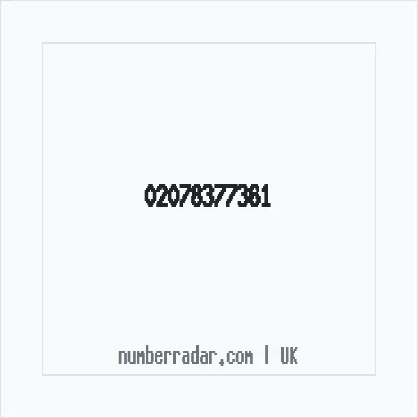 Reverse number check for +44 20 7837 7361 — who called me?