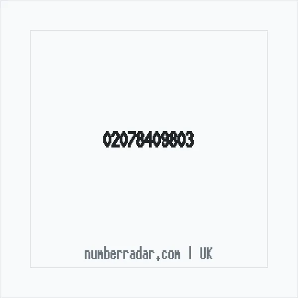 Reverse number check for +44 20 7840 9803 — who called me?