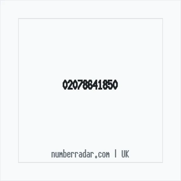 Reverse number check for +44 20 7864 1850 — who called me?