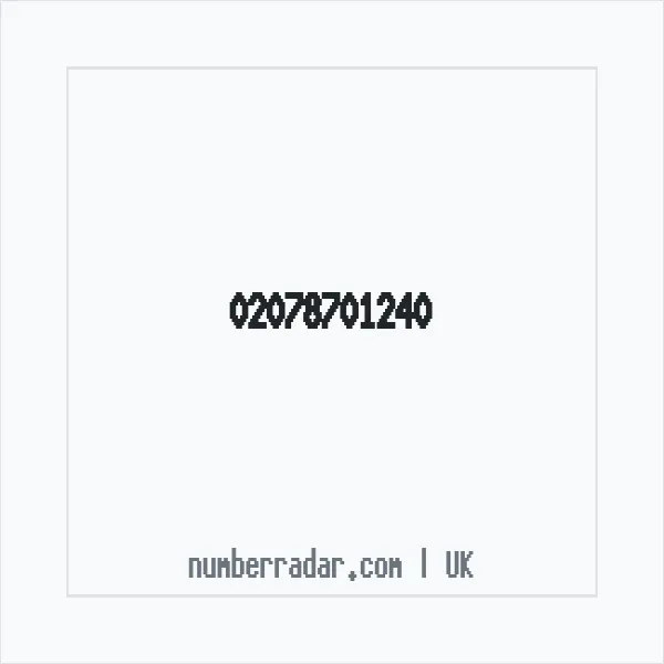 Reverse number check for +44 20 7870 1240 — who called me?