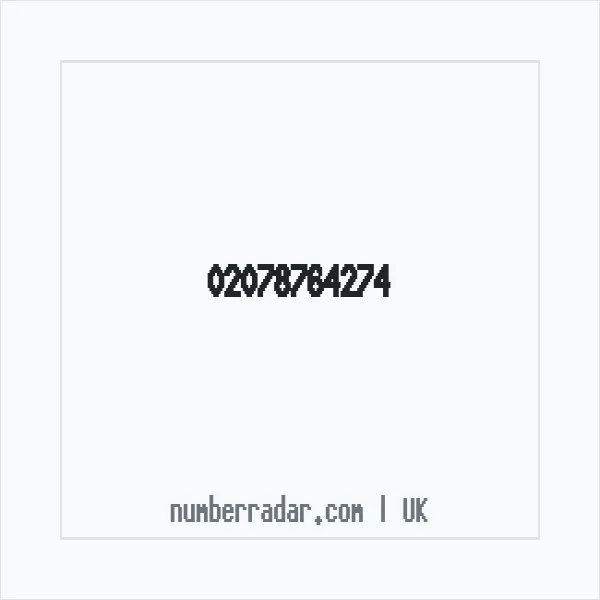 Reverse number check for +44 20 7876 4274 — who called me?
