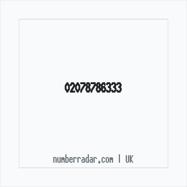 Reverse number check for +44 20 7878 6333 — who called me?