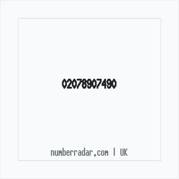 Reverse number check for +44 20 7890 7490 — who called me?