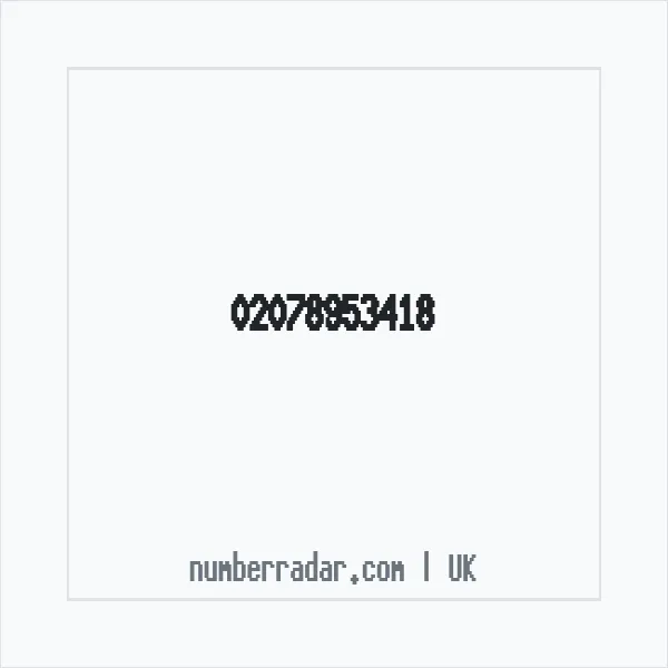 Reverse number check for +44 20 7895 3418 — who called me?