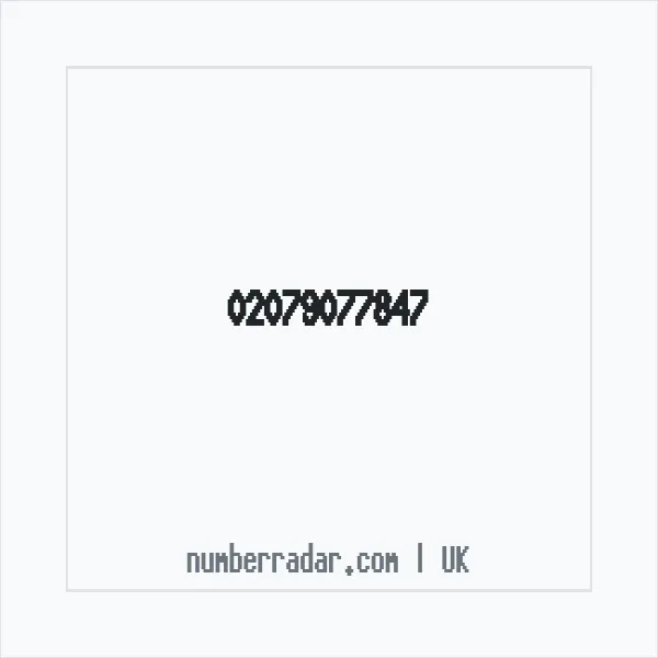 Reverse number check for +44 20 7907 7847 — who called me?