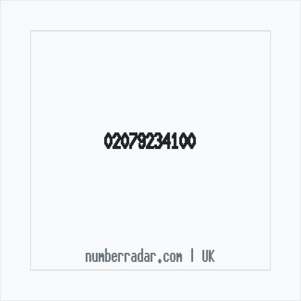 Reverse number check for +44 20 7923 4100 — who called me?