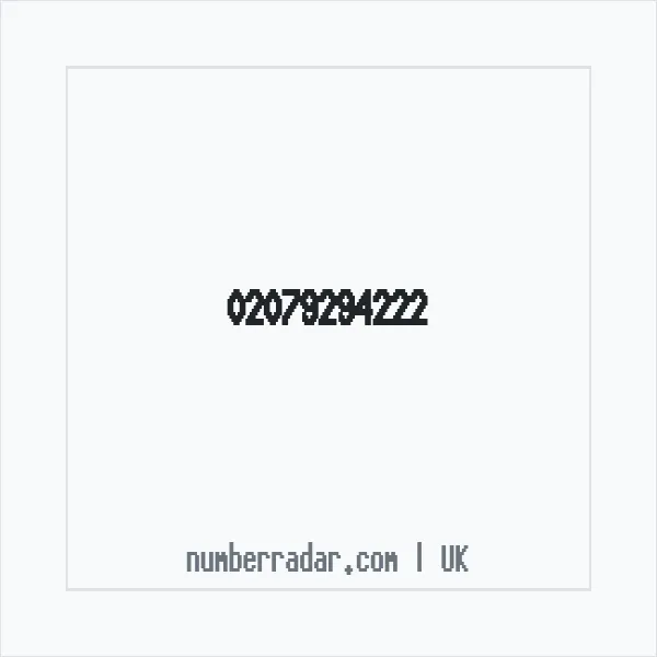 Reverse number check for +44 20 7929 4222 — who called me?