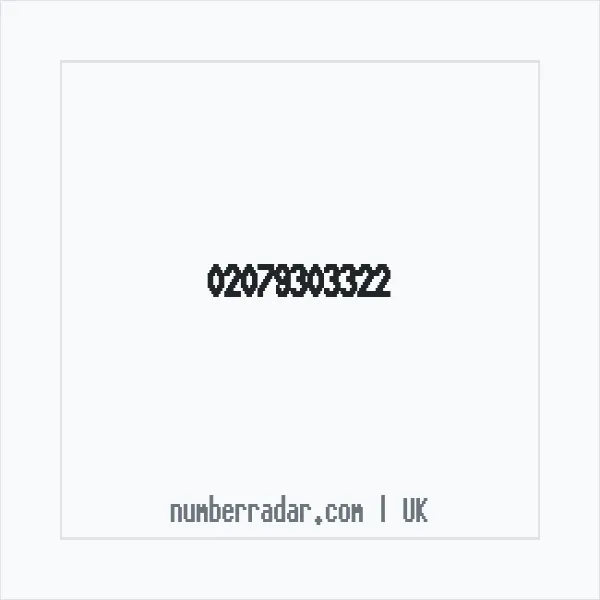 Reverse number check for +44 20 7930 3322 — who called me?
