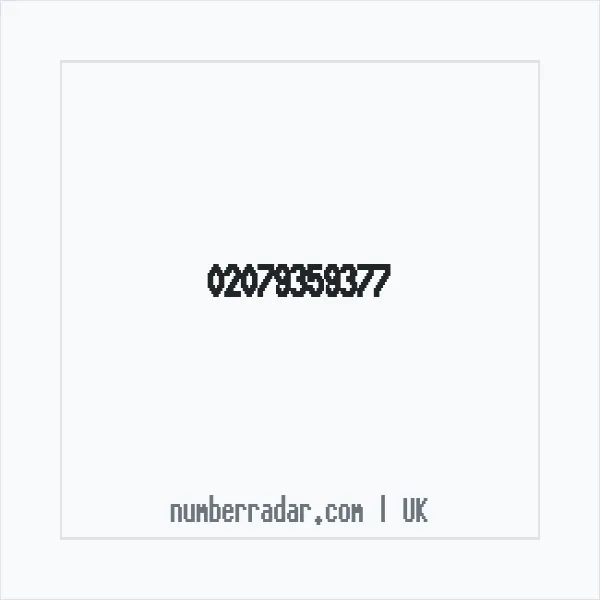 Reverse number check for +44 20 7935 9377 — who called me?