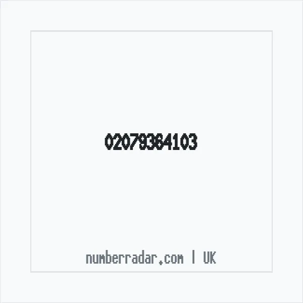 Reverse number check for +44 20 7936 4103 — who called me?