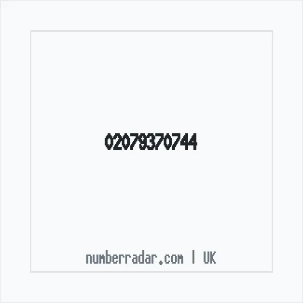 Reverse number check for +44 20 7937 0744 — who called me?