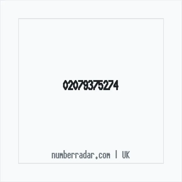 Reverse number check for +44 20 7937 5274 — who called me?