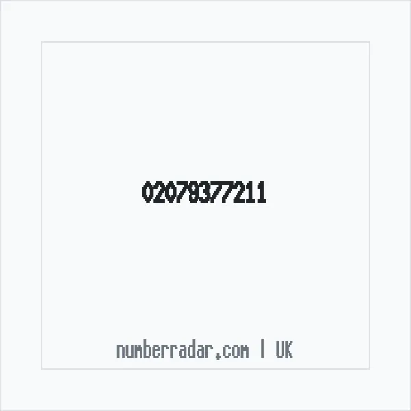 Reverse number check for +44 20 7937 7211 — who called me?