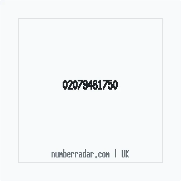 Reverse number check for +44 20 7946 1750 — who called me?