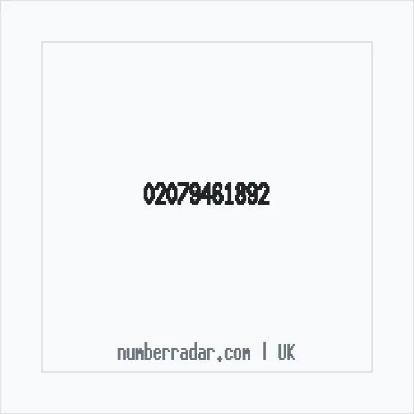 Reverse number check for +44 20 7946 1892 — who called me?