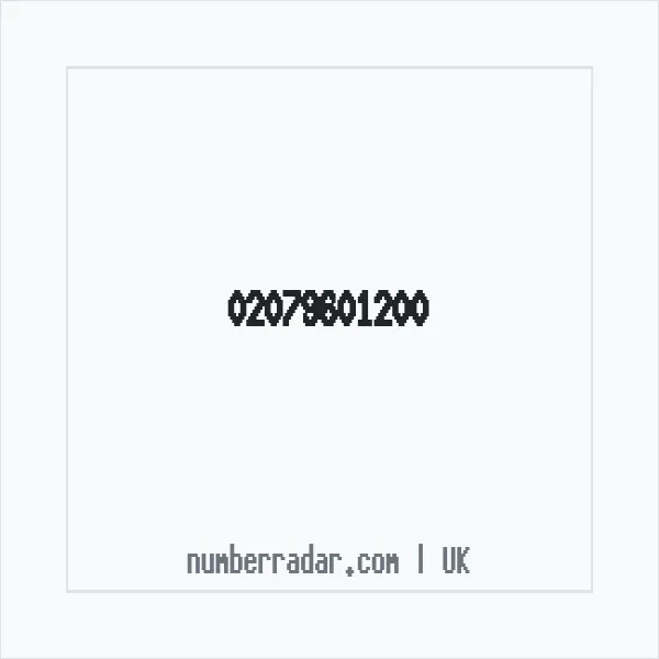 Reverse number check for +44 20 7960 1200 — who called me?