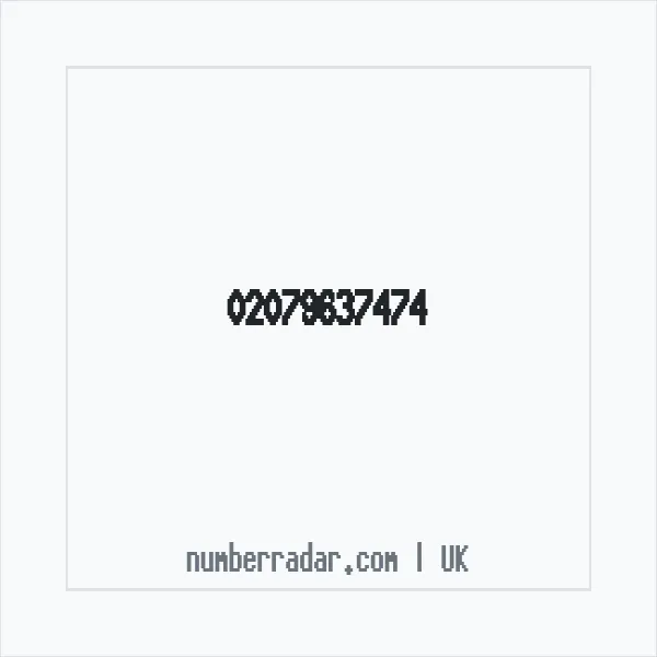 Reverse number check for +44 20 7963 7474 — who called me?