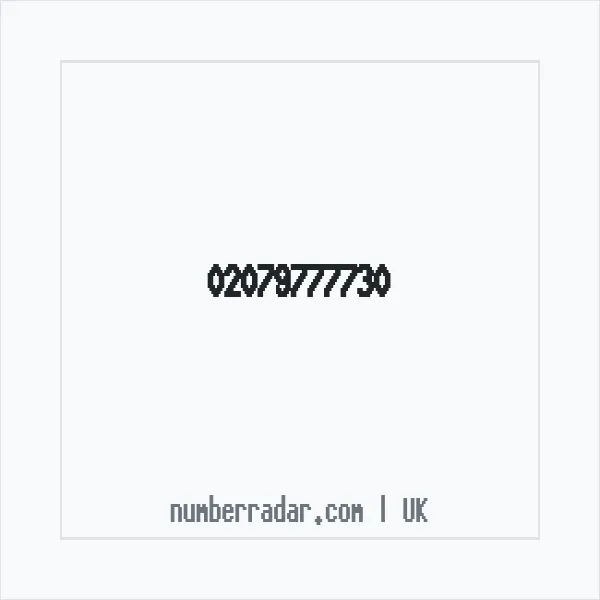 Reverse number check for +44 20 7977 7730 — who called me?