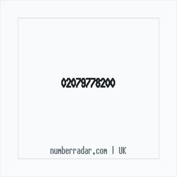 Reverse number check for +44 20 7977 8200 — who called me?