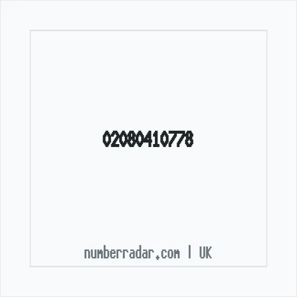 Reverse number check for +44 20 8041 0778 — who called me?