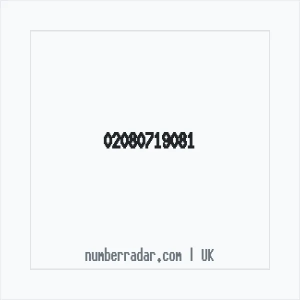 Reverse number check for +44 20 8071 9081 — who called me?