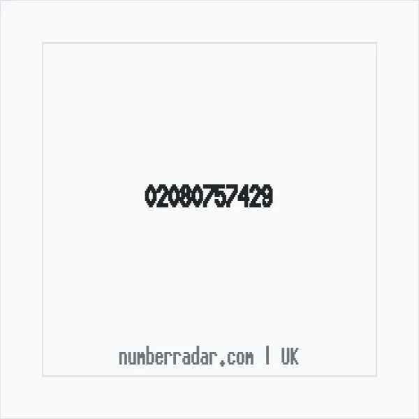 Reverse number check for +44 20 8075 7429 — who called me?