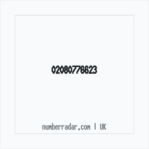 Reverse number check for +44 20 8077 6623 — who called me?