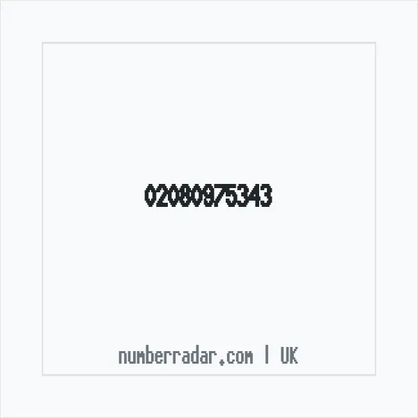 Reverse number check for +44 20 8097 5343 — who called me?