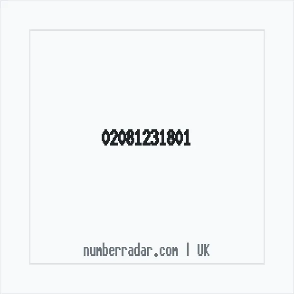 Reverse number check for +44 20 8123 1801 — who called me?