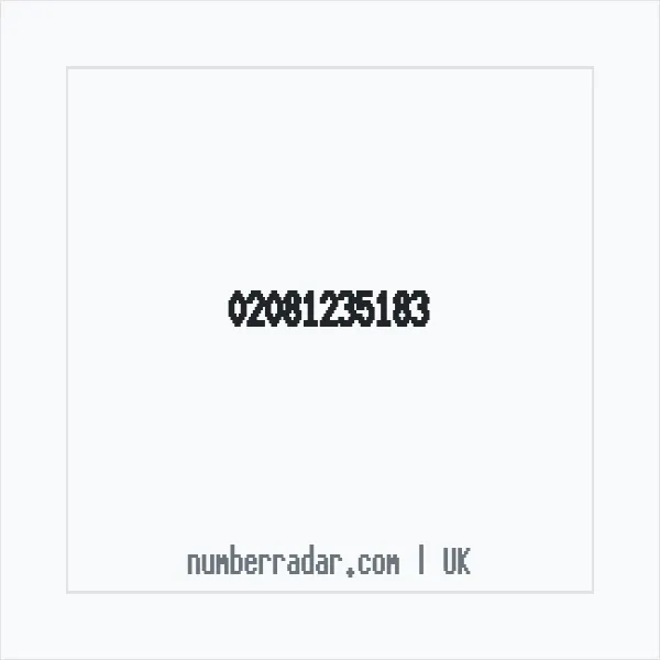 Reverse number check for +44 20 8123 5183 — who called me?