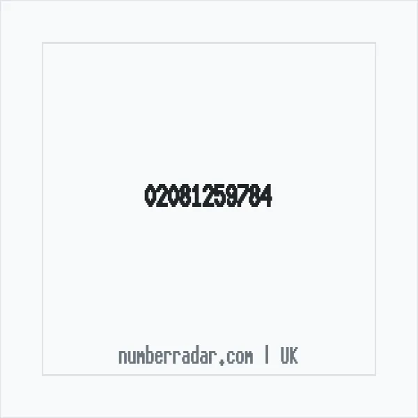 Reverse number check for +44 20 8125 9784 — who called me?
