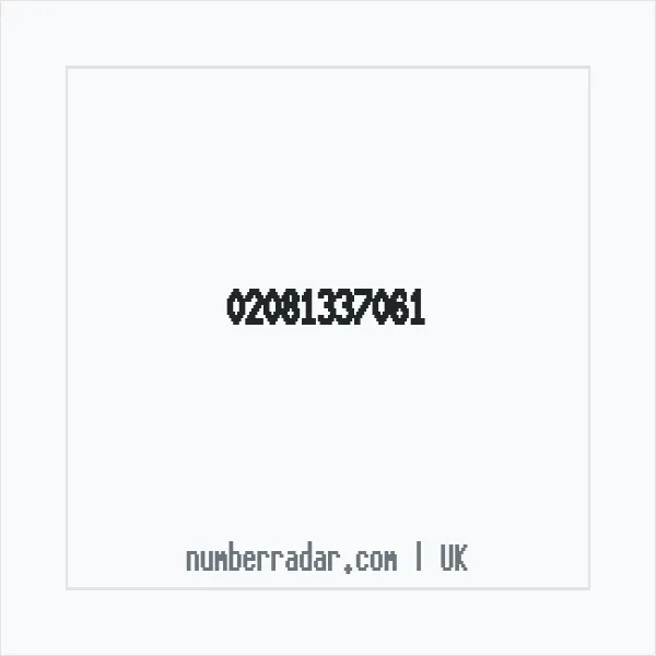 Reverse number check for +44 20 8133 7061 — who called me?