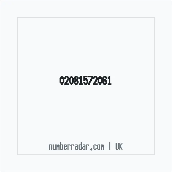 Reverse number check for +44 20 8157 2061 — who called me?