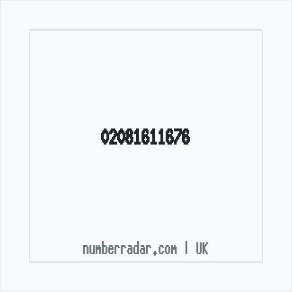 Reverse number check for +44 20 8161 1676 — who called me?