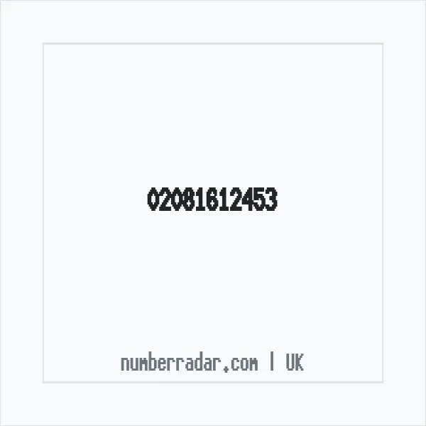 Reverse number check for +44 20 8161 2453 — who called me?
