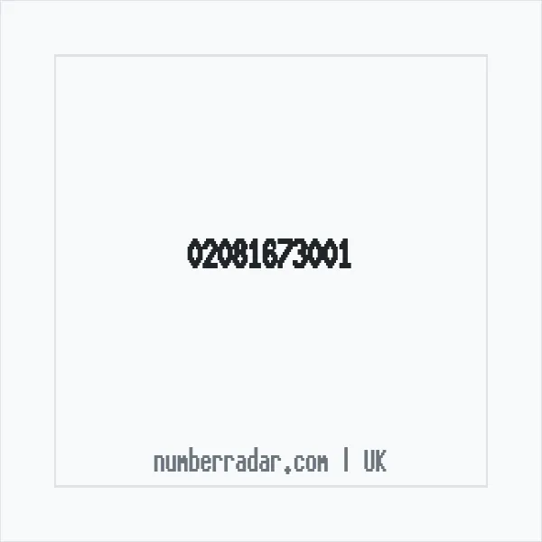 Reverse number check for +44 20 8167 3001 — who called me?