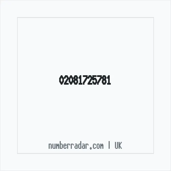 Reverse number check for +44 20 8172 5781 — who called me?