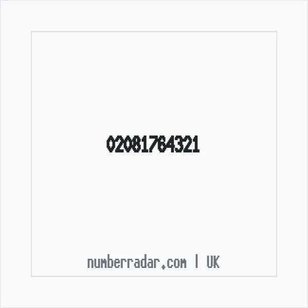 Reverse number check for +44 20 8176 4321 — who called me?