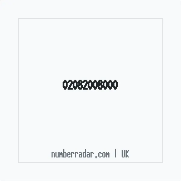 Reverse number check for +44 20 8200 8000 — who called me?