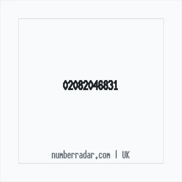 Reverse number check for +44 20 8204 6831 — who called me?