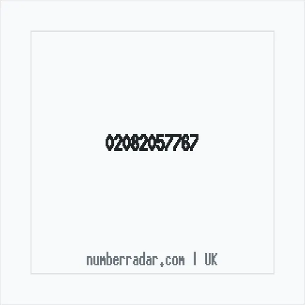 Reverse number check for +44 20 8205 7767 — who called me?