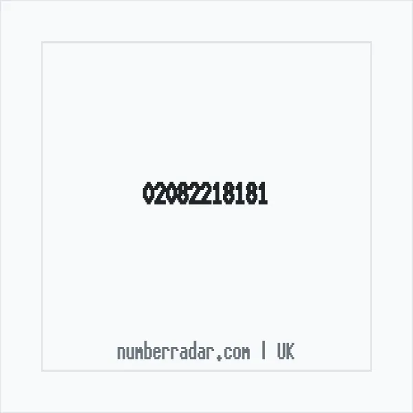 Reverse number check for +44 20 8221 8181 — who called me?