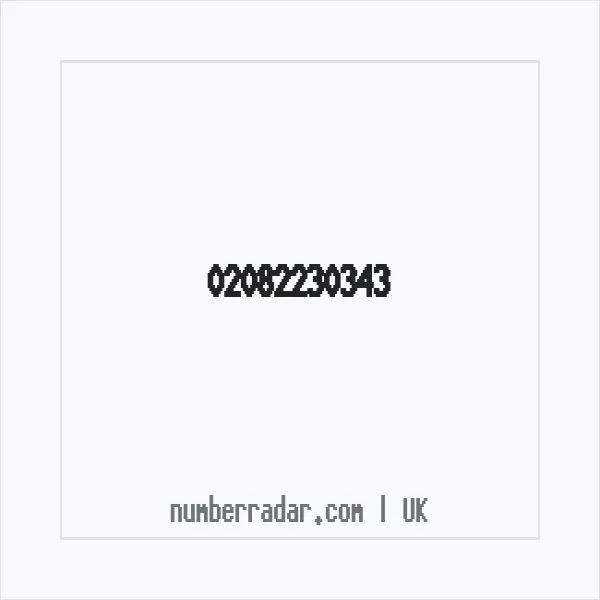 Reverse number check for +44 20 8223 0343 — who called me?