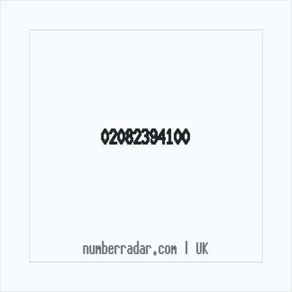 Reverse number check for +44 20 8239 4100 — who called me?
